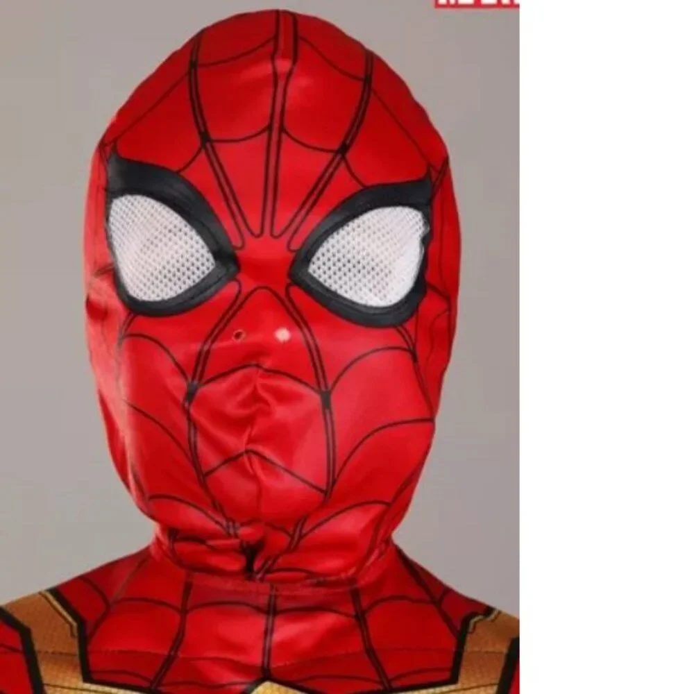 Spiderman Light Up Muscle Halloween Costume 8 Marvel Jumpsuit w/ Boot Tops Boys